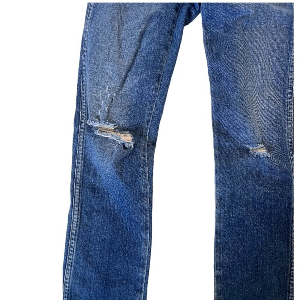 AMO babe thrifted with destroy distressed jeans cropped casual ankle - Picture 3 of 8
